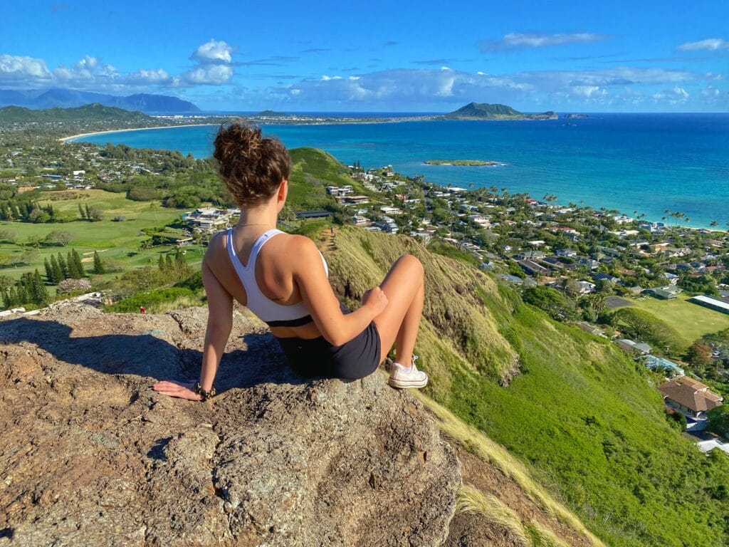 Arielle on a hike on Oahu island
